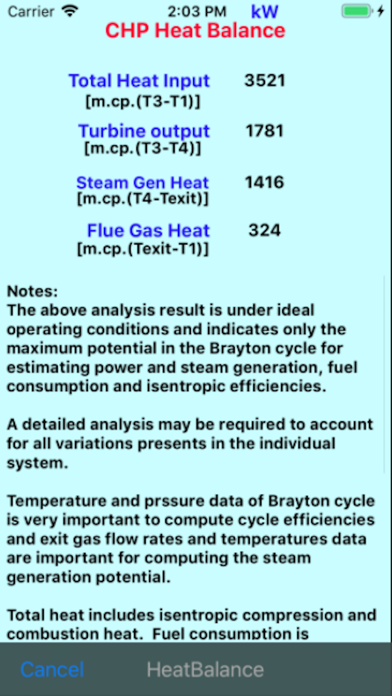 Boiler Efficiency Screenshot