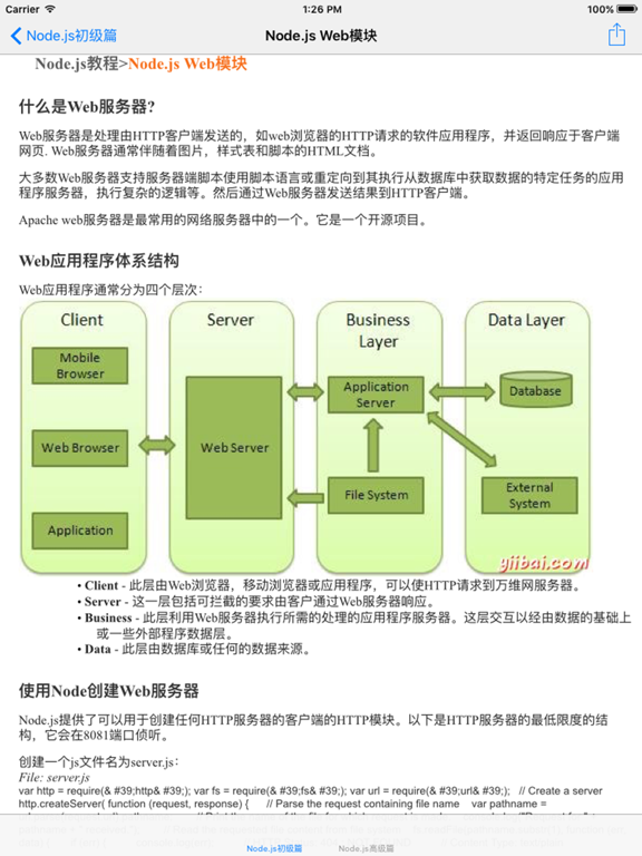 Screenshot #4 pour Node.JS教程