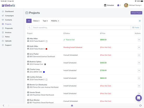 Tint Wiz iPad screenshot 3 - Business app