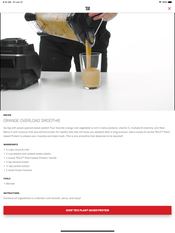 TB12 iPad screenshot 2 - Health & Fitness app