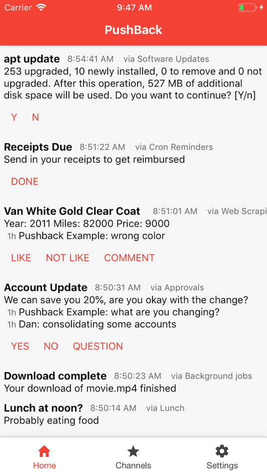 #1. PushBack Notifications (iOS) بواسطة: PlainIce LLC
