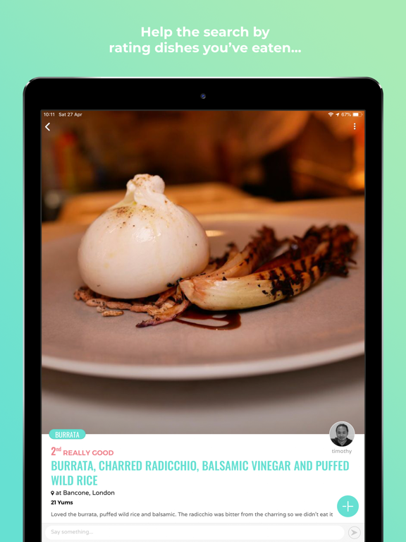 Eaten - The Food Rating App iPad screenshot 4 - Food & Drink app