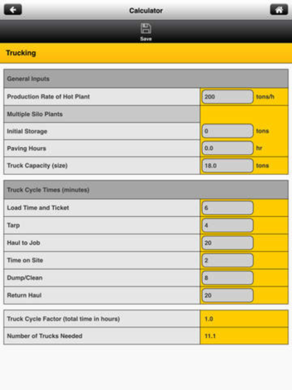Screenshot #5 pour Caterpillar Paving Calculator