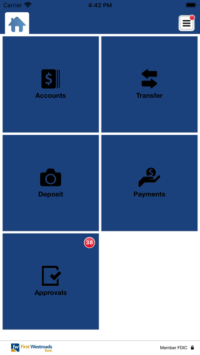 First Westroads Bank Business Screenshot