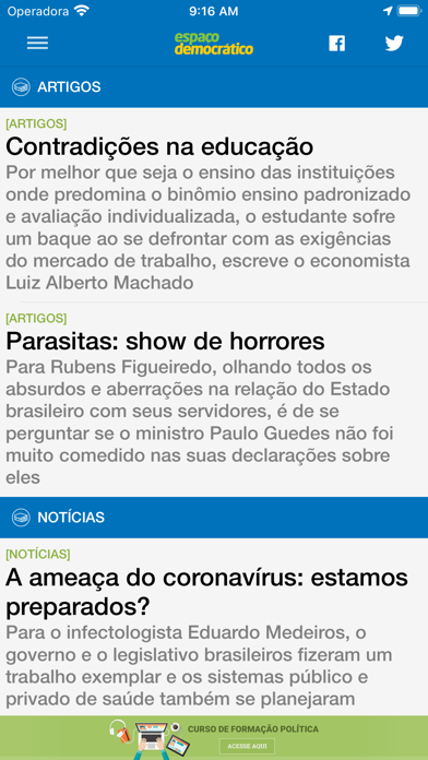 Espaço Democrático Screenshot