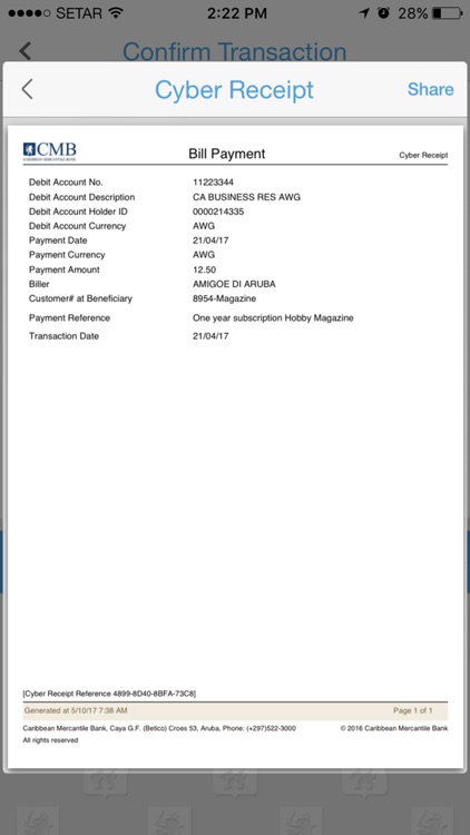 CMB Mobile Banking Aruba screenshot-5