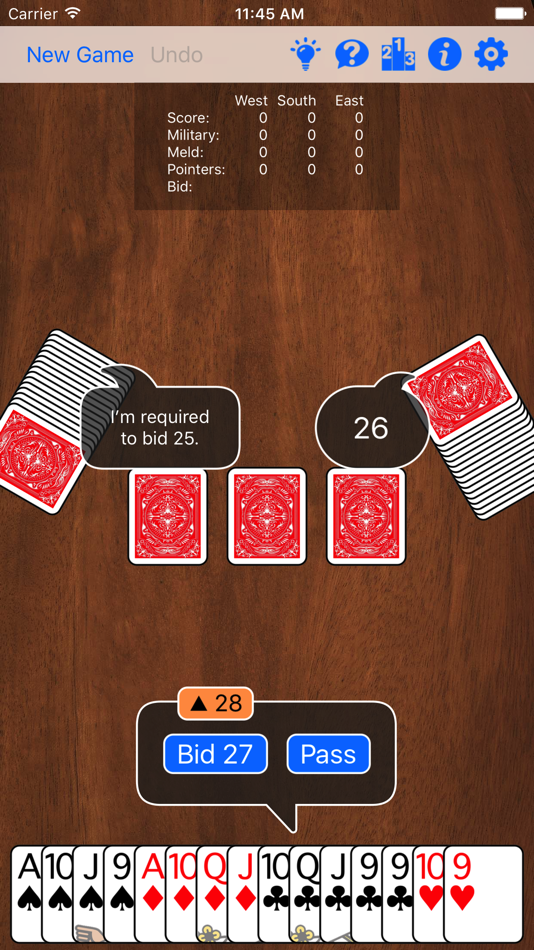 #1. Cutthroat Pinochle (iOS) Tekijänä: fishdog.net