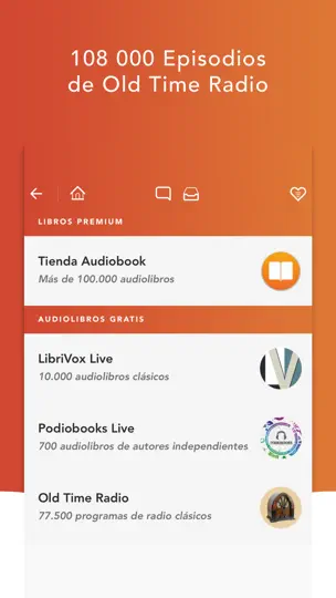 Captura de pantalla de Audiolibros HQ en iPhone 3