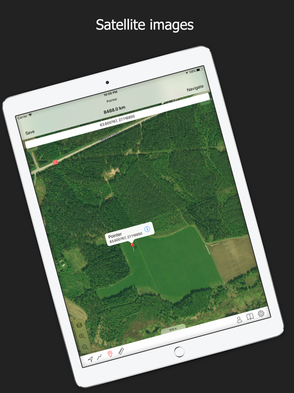 Topo maps - Finland iPad screenshot 5 - Navigation app