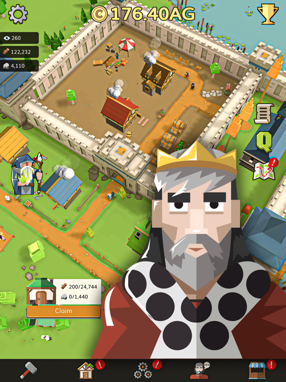 Screenshot #2 for Medieval: Idle Tycoon Clicker