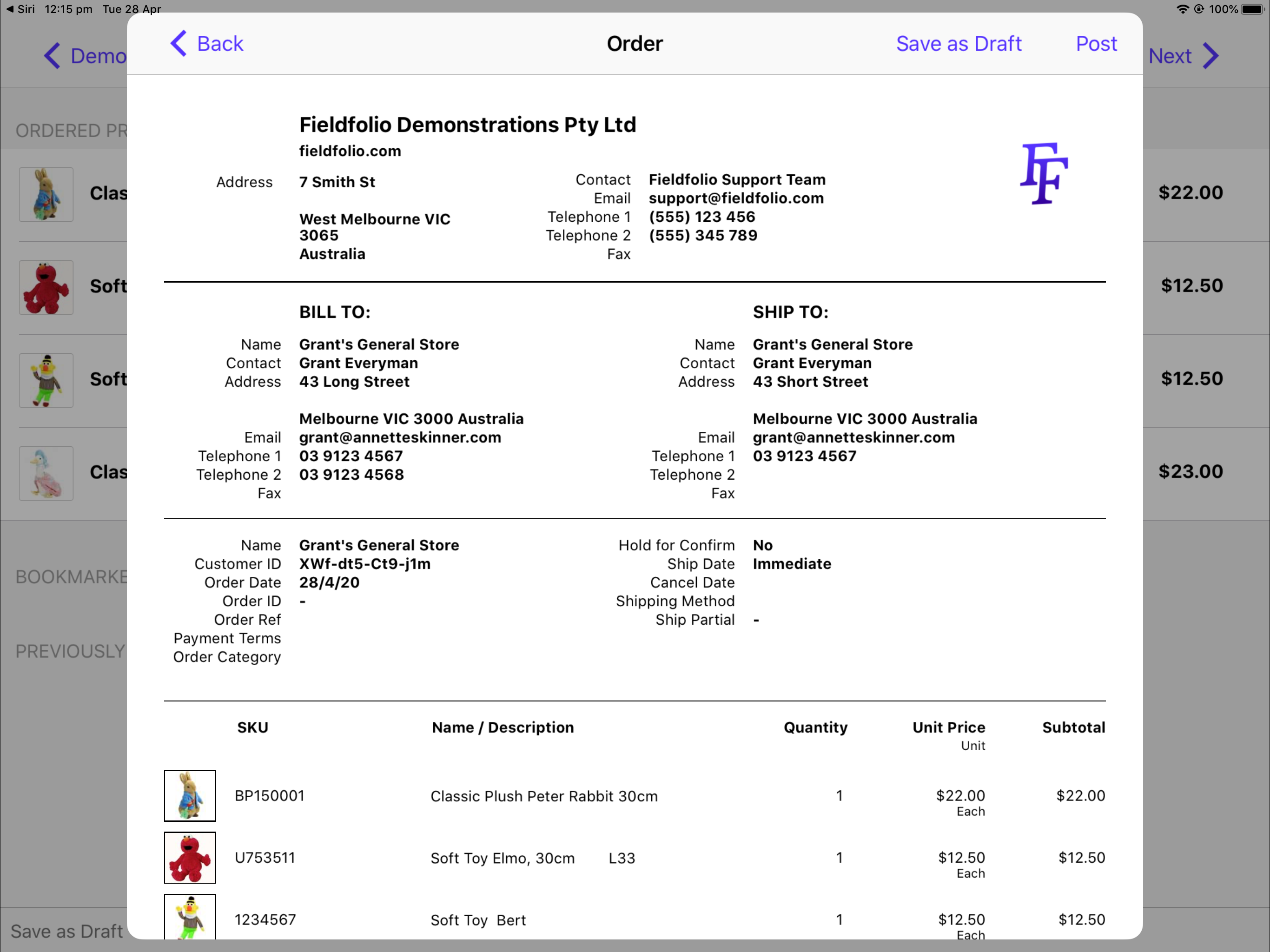 Fieldfolio Sales Ordering screenshot 4