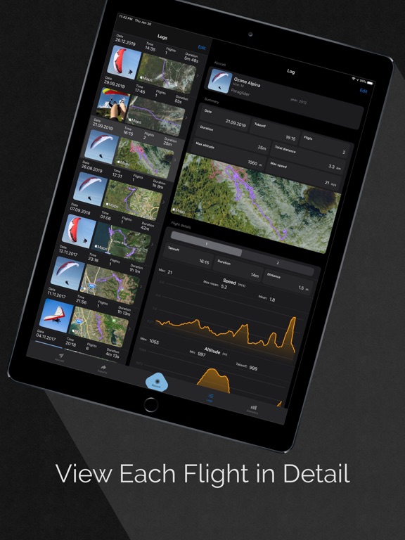 AirLogger iPad screenshot 5 - Sports app
