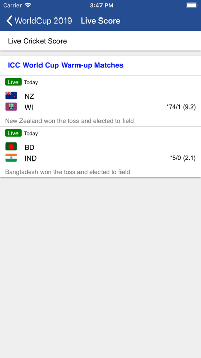 Screenshot #3 pour CrickLive - Live Cricket Score