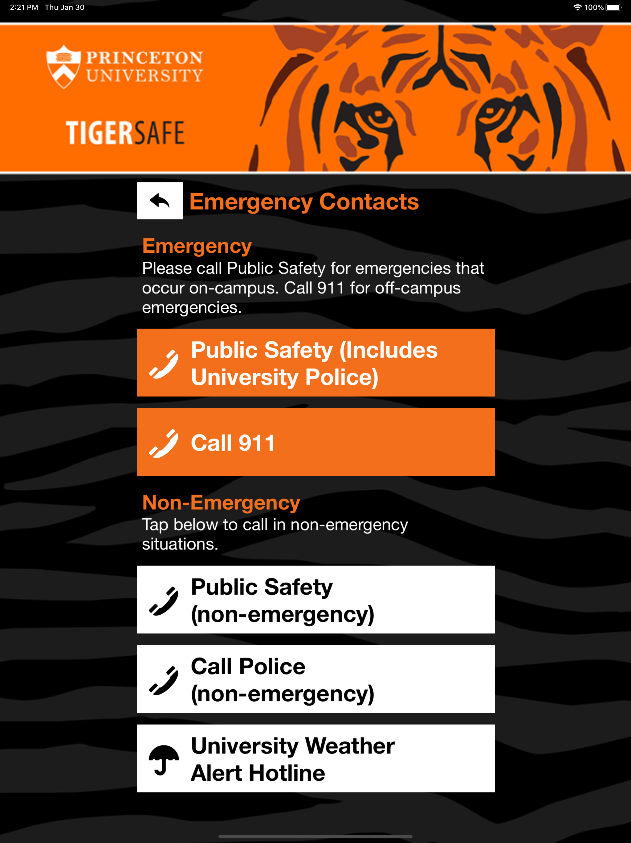 TigerSafe - Princeton