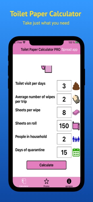 Toilet Paper Calculator PRO on the App Store