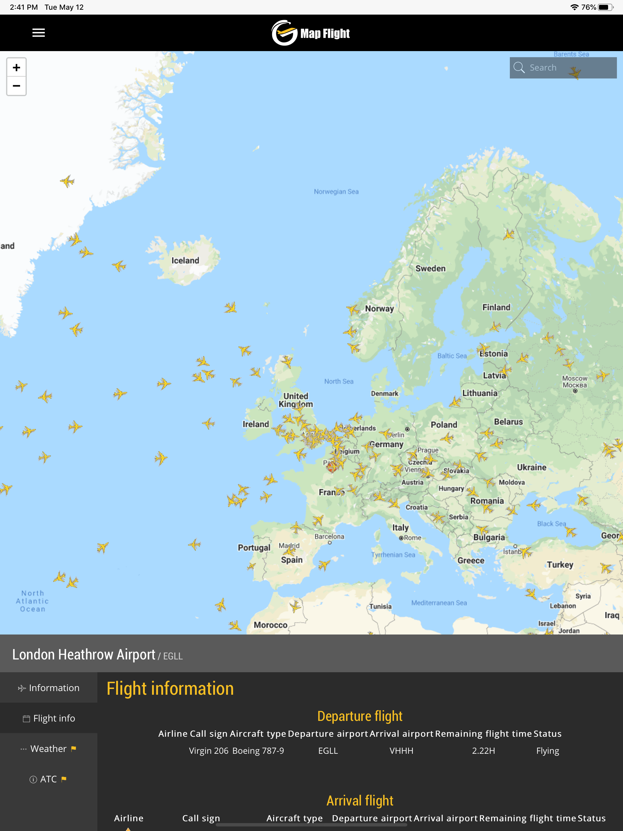 Map Flight International