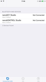 Bluetooth MIDI Connect screenshot