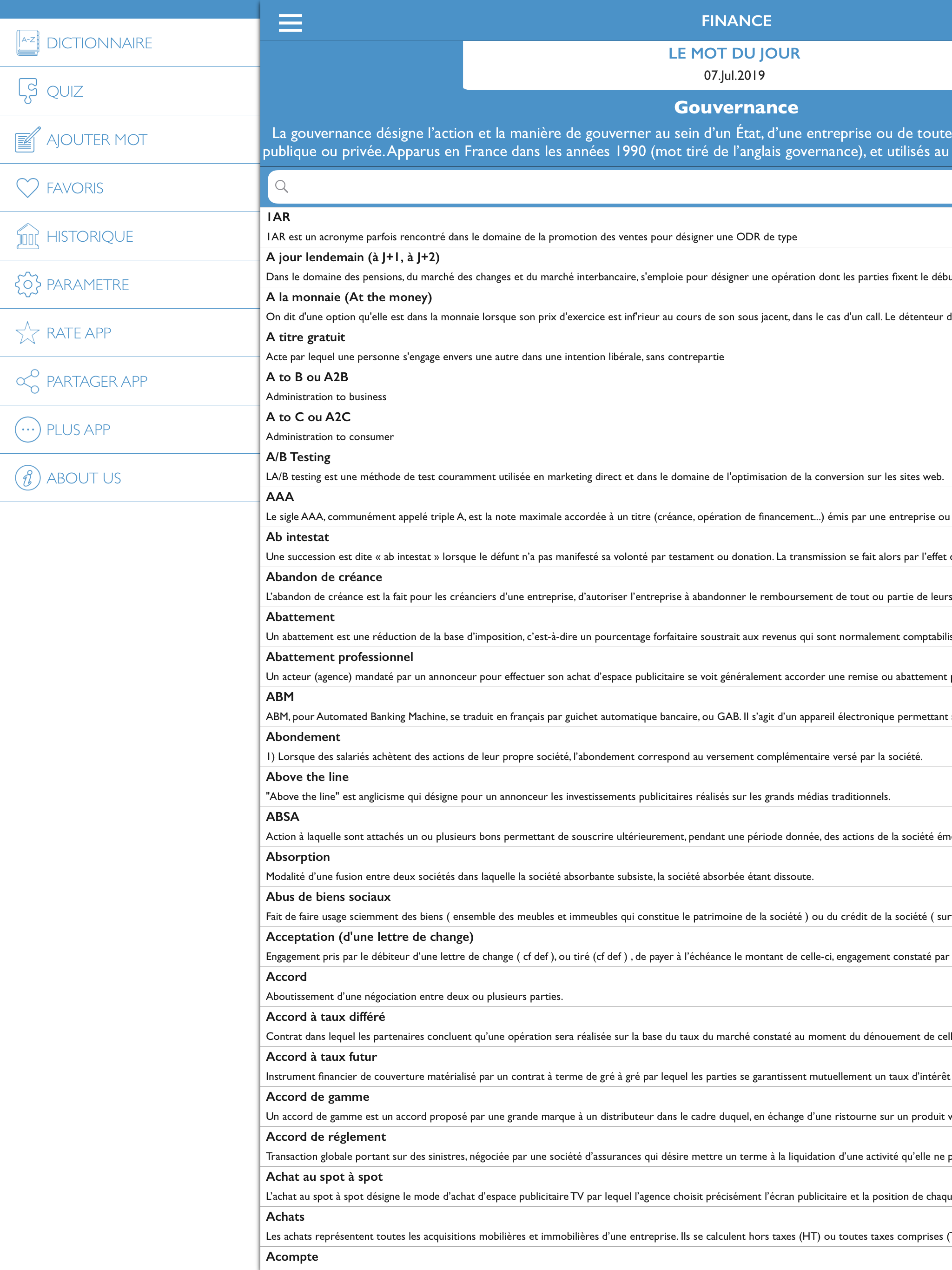 Finance dictionnaire économiqu screenshot 5