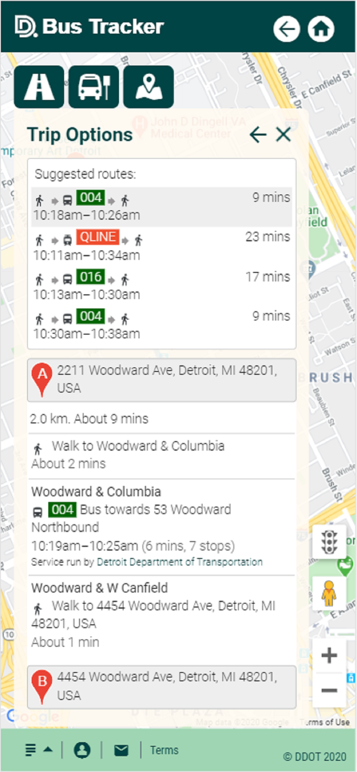 DDOT Bus Tracker
