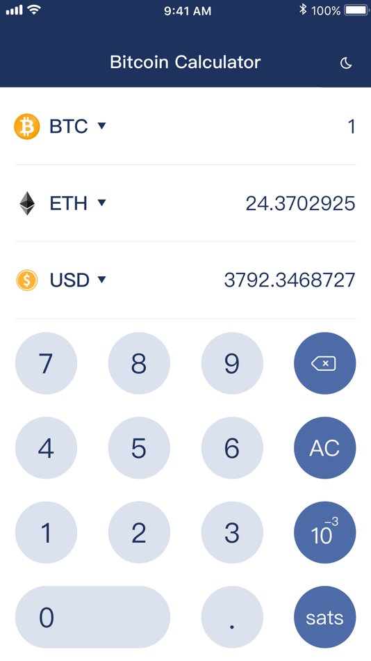 #1. Bitcoin Calculator & Converter (iOS) 由: Bituniverse