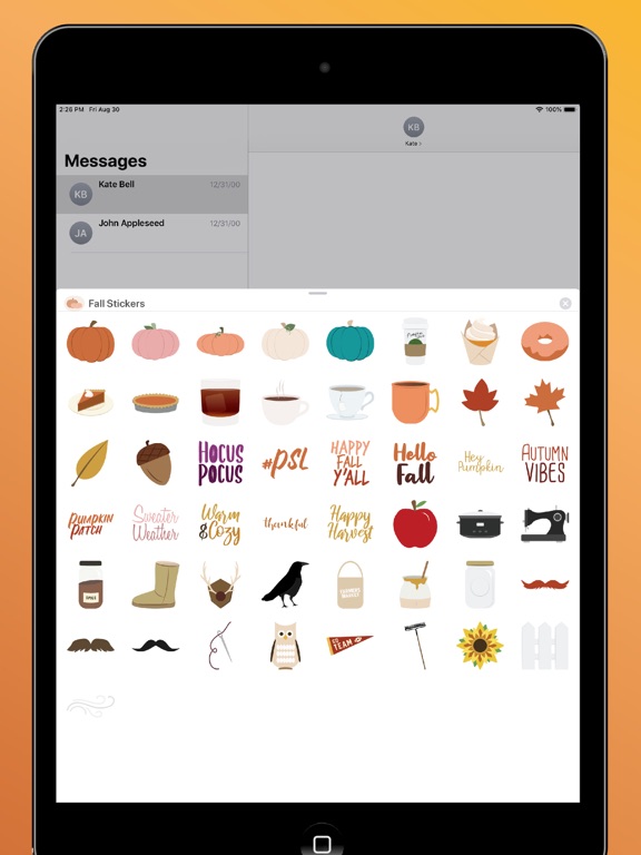 Screenshot #5 pour Fall Stickers