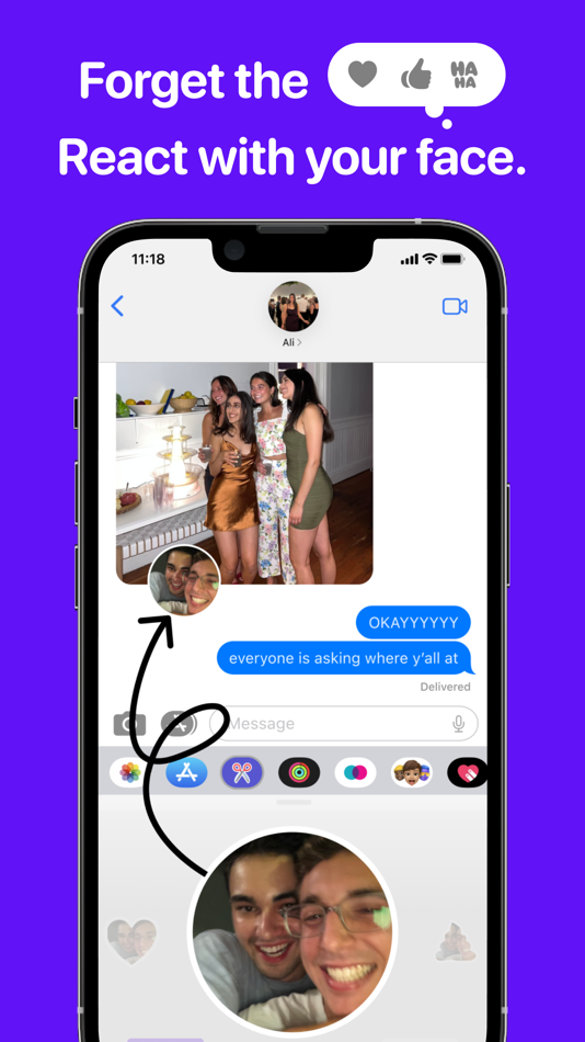 #1. Cutouts: React With Your Face (iOS) Podle: Wellnest, Inc.