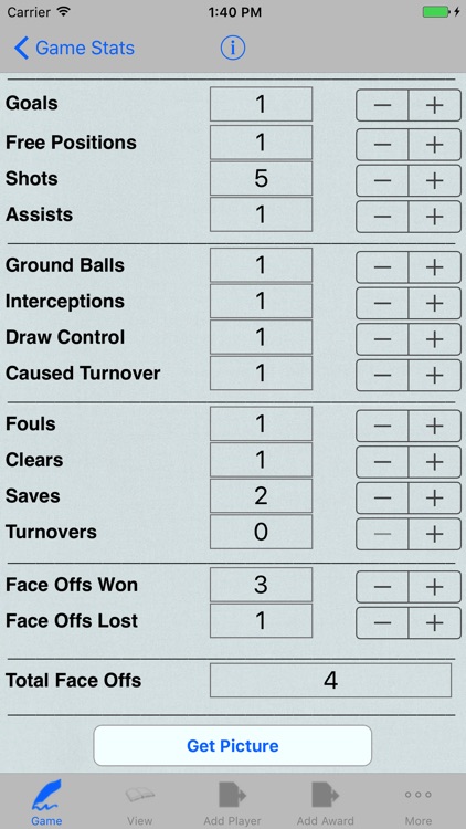 LaCrosse Player Tracker