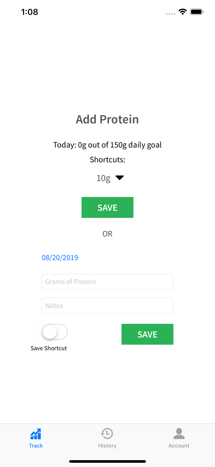 Simple Protein Tracker