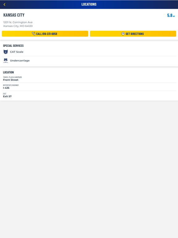 Blue Beacon Truck Wash iPad screenshot 5 - Navigation app