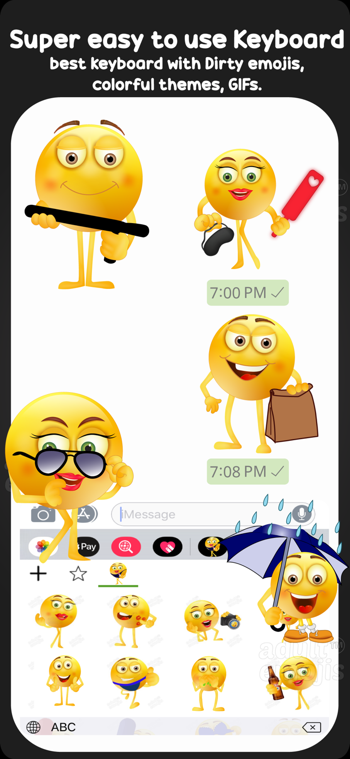 Dirty Emoji Sticker Keyboard