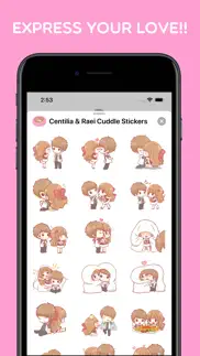 centilia & raei cuddle sticker iphone screenshot 3