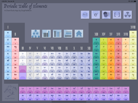 DFB Periodic Table iPad screenshot