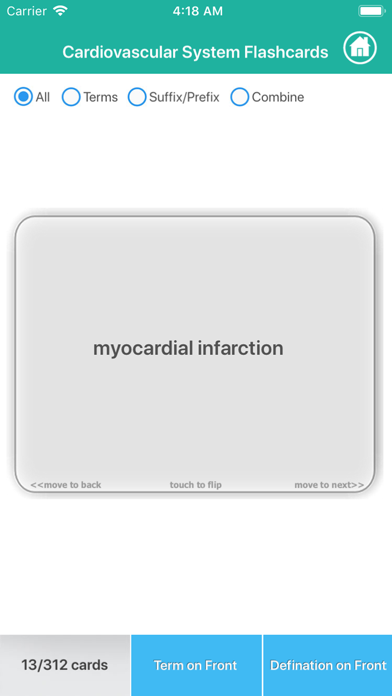 Cardiovascular Medical Terms Screenshot
