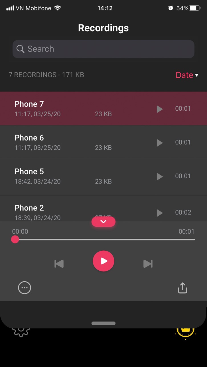 iPhone screenshot