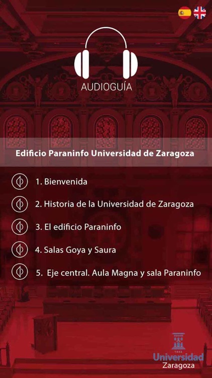 Unizar’s Paraninfo audio guide
