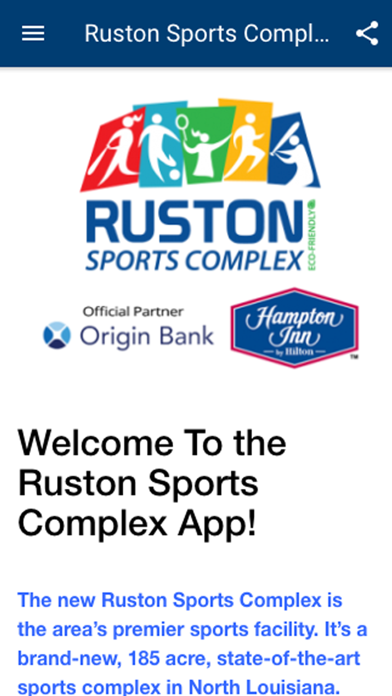 Screenshot #1 pour Ruston Sports Complex App