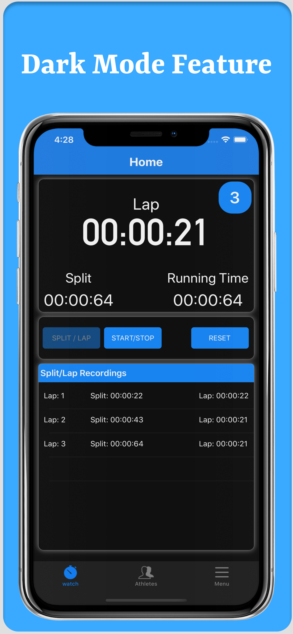 Performalytics Stopwatch screenshot 4