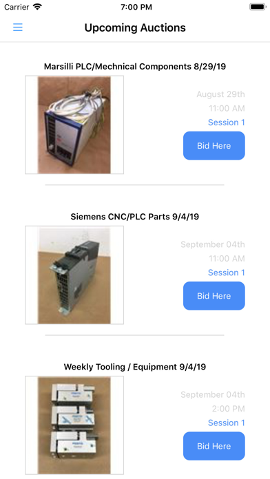 BTM Industrial Auctions Screenshot
