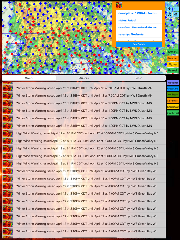 Instant NOAA Alerts 3D Lite iPad screenshot 7 - Weather app