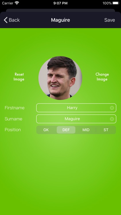 Lineup - Football Squad