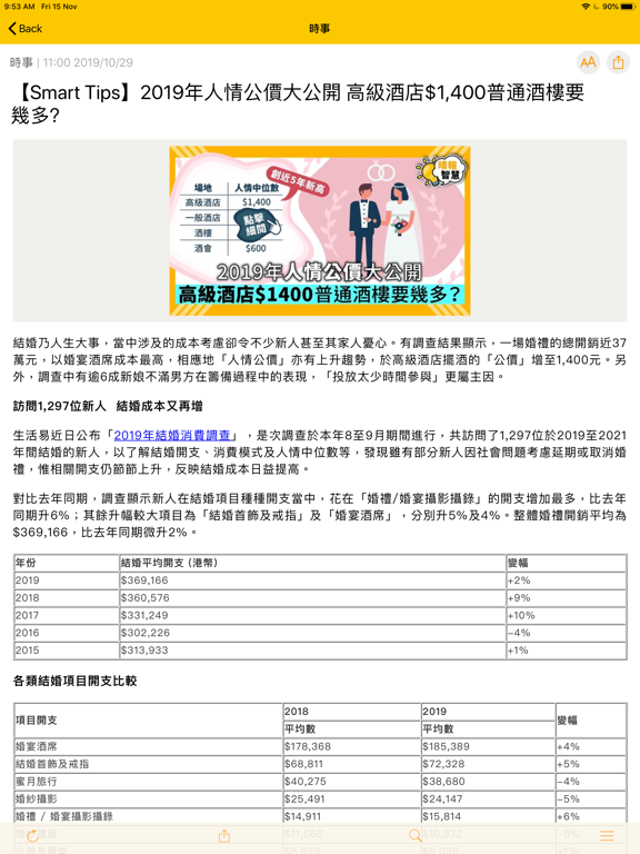 晴報SkyPost 文字版 iPad screenshot 4 - News app