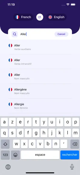 Game screenshot French~English Dictionary apk