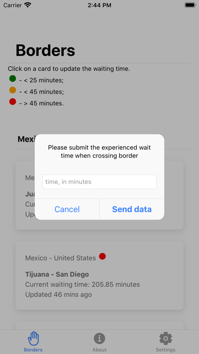Border Waiting Times Screenshot