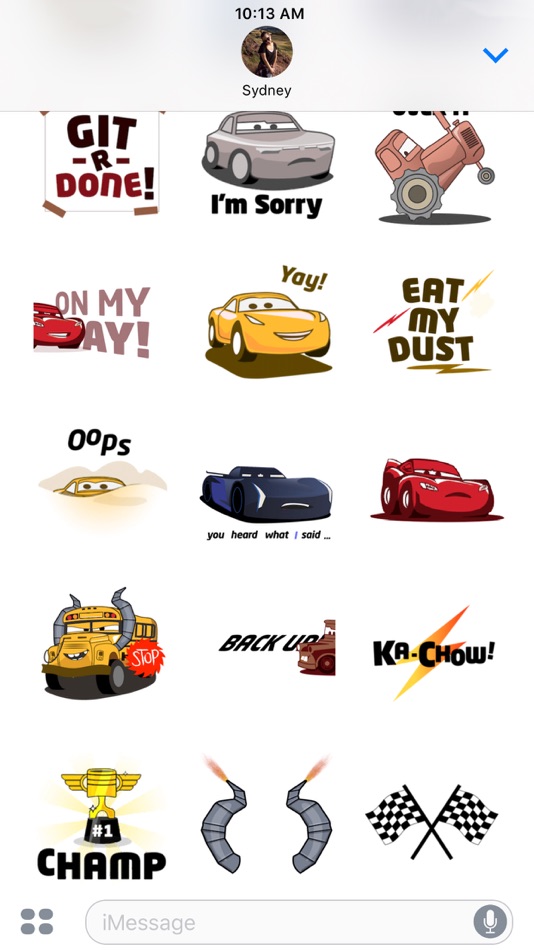 #5. Pixar Stickers: Cars 3 (iOS) 由: Disney