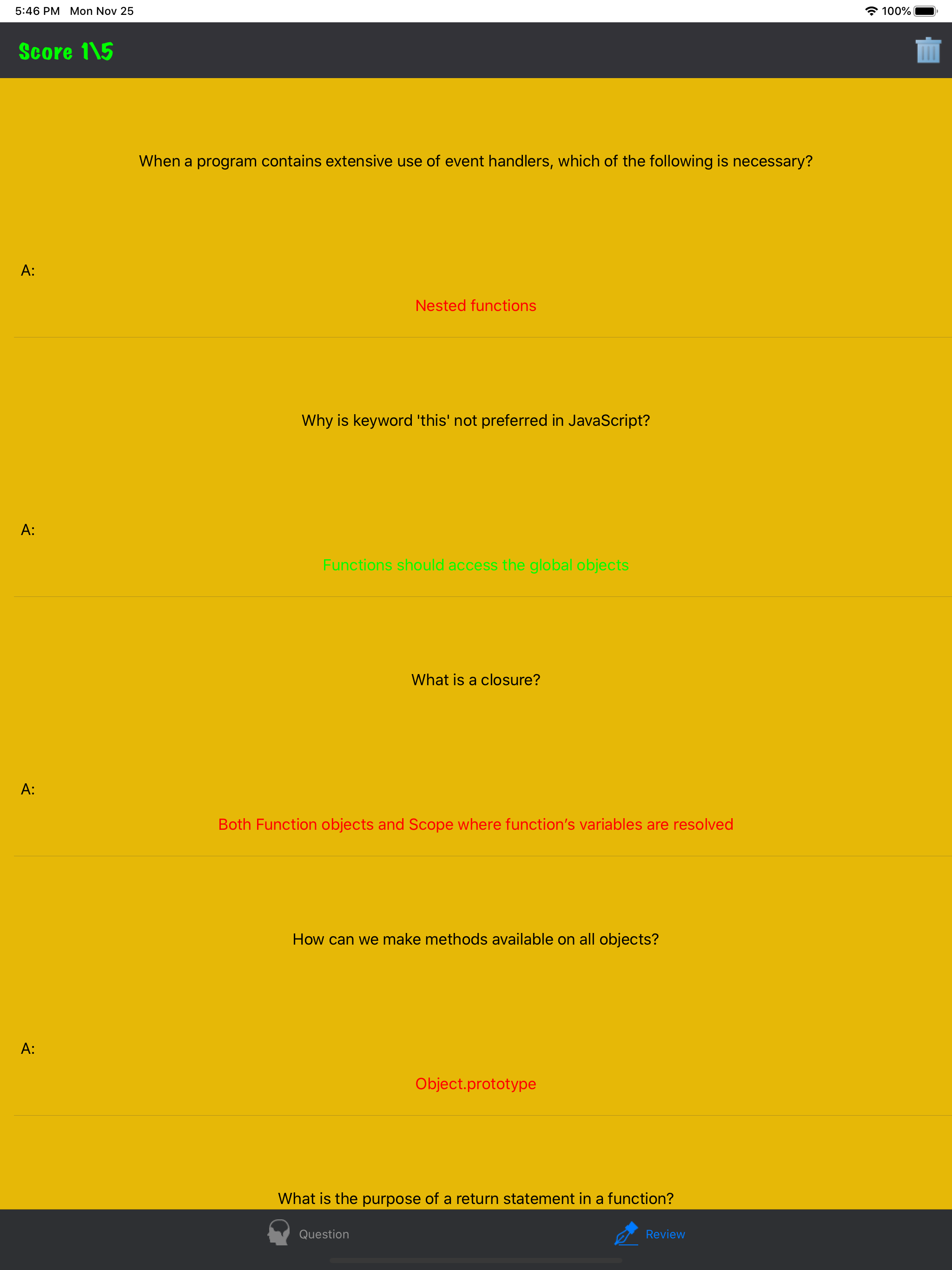 Javascript Q&A screenshot 6