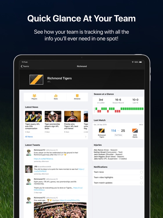 Footy Live for iPad: AFL news screenshot-5