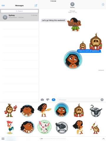 Disney Stickers: Moanaのおすすめ画像2