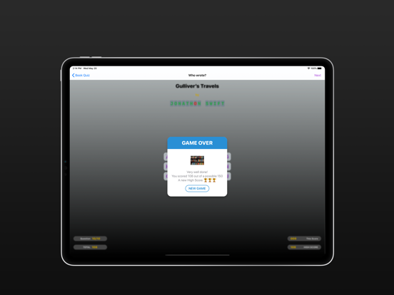 BookQuiz iPad screenshot