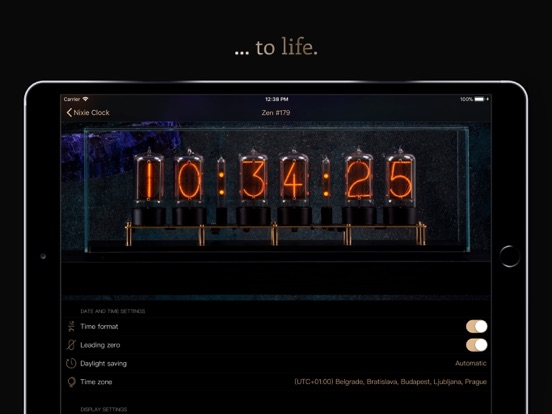 Nixie Clocks iPad screenshot 4 - Lifestyle app