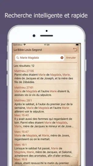 Capture d'écran de La Bible Louis Segond Version sur iPhone 3